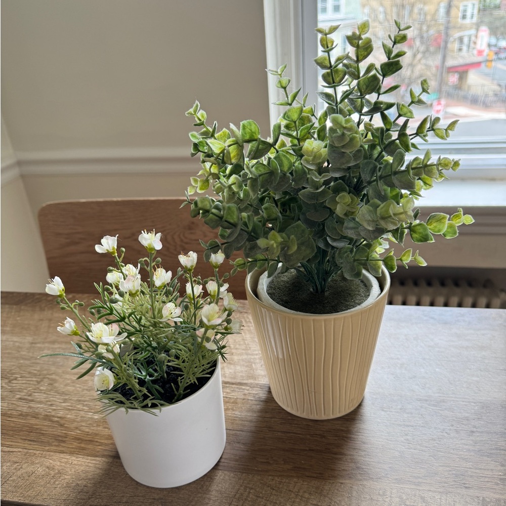 (6) Target faux plants & florals